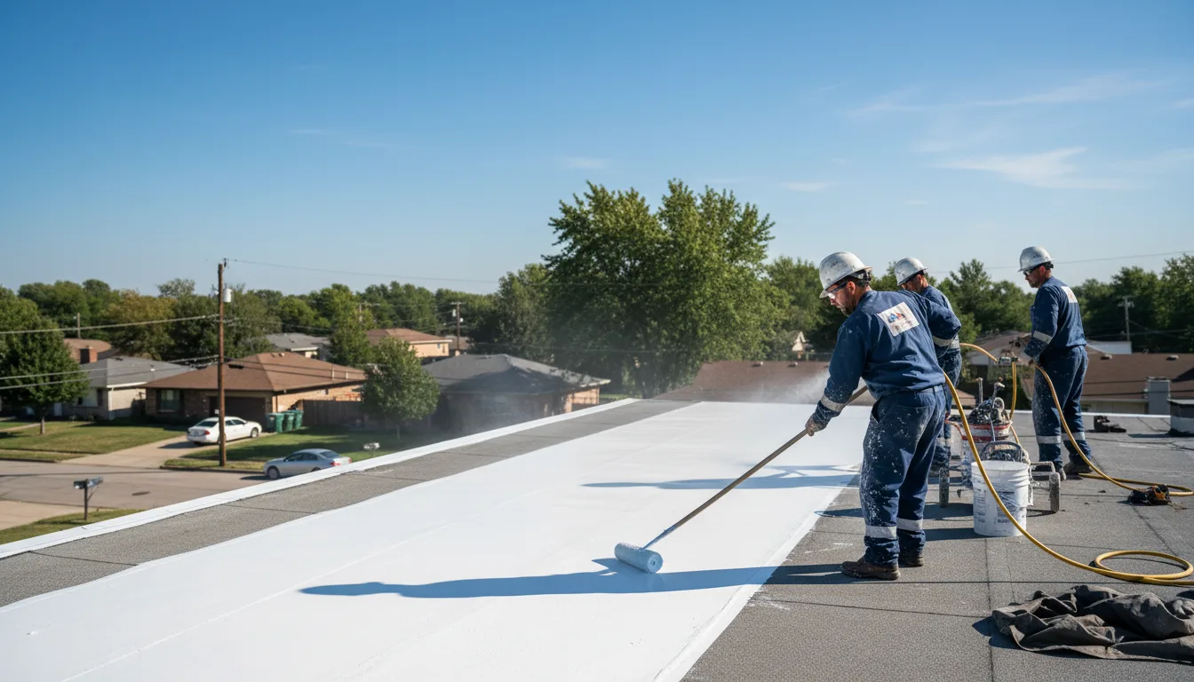 Commercial roof coating in Slovan, PA near me